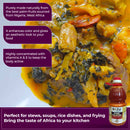 Hot Pot Africa Pure Palm Oil for cooking, Red Palm Oil from Nigeria (1 litre)