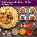 Hot Pot Africa Pure Palm Oil for cooking, Red Palm Oil from Nigeria (1 litre)