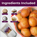 Hot Pot Africa PuffPuff Mix | 2 Pks Doughnut Mix (500g x2)| Easy-to-Prep Bofrot Ready Mix for Authentic West African Puff Puff Snack for parties, Christmas and snack time| Scooping Spoon added for easy frying