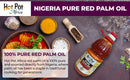 Hot Pot Africa Pure Palm Oil for cooking, Red Palm Oil from Nigeria (1 litre)