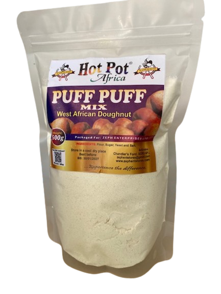 Hot Pot Africa Puff Puff Mix - Easy and Delicious West African Snack with a Scooping Spoon