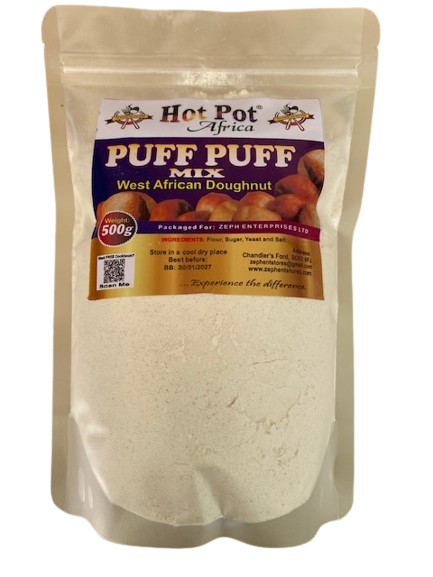 Hot Pot Africa Puff Puff Mix - Easy and Delicious West African Snack with a Scooping Spoon