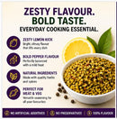 Lemon Pepper Seasoning (All Natural - 100g) for Chicken, Fish & Wings – Zesty Citrus & Bold Pepper BBQ Rub | Smoky Tangy All-Purpose Spice for Air Fryer, Grill & Roasting .