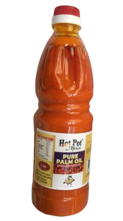 Hot Pot Africa Pure Palm Oil for cooking, Red Palm Oil from Nigeria (1 litre)