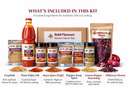 Hot Pot Africa Bold Flavours Kitchen Starter Box – 7 Essential African Cooking Ingredients. Everything you need to cook bold, authentic African flavours with ease.