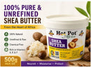 West African Shea Butter | 500g Unrefined SheaButter – 100% Pure Raw, Natural, Organic Shea Butter – Moisturizing Body Butter for Skin, Hair, Face & DIY Beauty