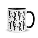Cat themed Mug with Color Inside, for cat lovers, birthday gifts, presents, valentine gifts