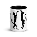 Cat themed Mug with Color Inside, for cat lovers, birthday gifts, presents, valentine gifts