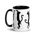 Cat themed Mug with Color Inside, for cat lovers, birthday gifts, presents, valentine gifts