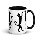 Cat themed Mug with Color Inside, for cat lovers, birthday gifts, presents, valentine gifts