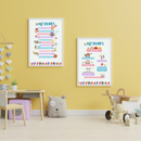 Motivational Wall Art Poster for Children, Encourage Good Behaviour and use of hands and not for hitting