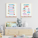 Motivational Wall Art Poster for Children, Encourage Good Behaviour and use of hands and not for hitting